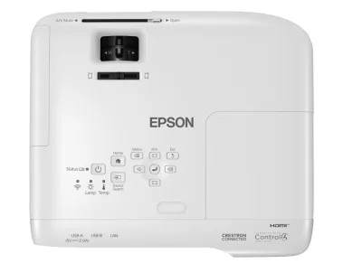 PROJECTOR EPSON EB-994F, Tehnologie 3LCD, 4100 lumeni, Rezolutie: 1080p, Aspect ratio: 16:9, Sursa lumina: Lampa, Durata viata lampa: 6500h, 17000h ECO mode, Dimansiune ecran priectie: 31"-304", Interfata: USB 2.0-A, USB 2.0 Type B (Service Only),