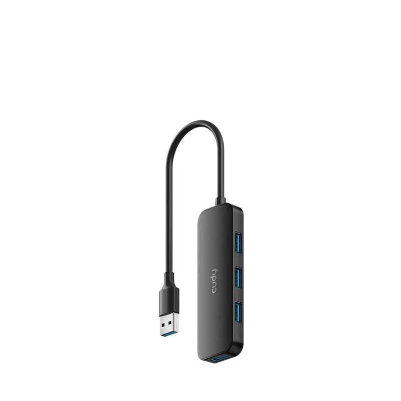 Hub USB CUDY UH40A USB-A, 4 porturi, Negru