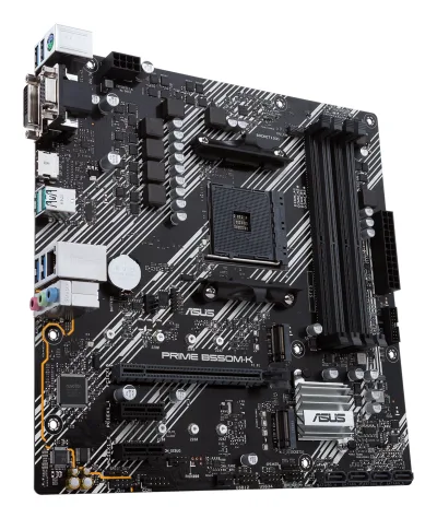 PLACA de BAZA Asus "PRIME B550M-K", skt AM4, mATX, AMD B550, 4 x DDR4, max. 128 GB, 4 x SATA, 3 x M.2, 7.1, "PRIME B550M-K"