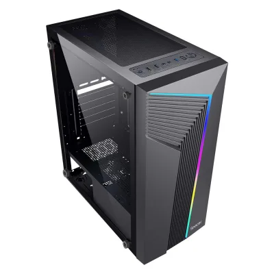 Carcasa SPACER WARRIOR, RGB, Mid Tower, Black