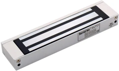 Electromagnet de forta  Hikvision DS-K4H250S; Forta de retinere: 272kg; alimentare: 12 VDC or 24 VDC, (default voltage is 12 VDC); amperaj: 500 mA or 250 mA; Dimensiuni: 240 mm × 49 mm × 25.5 mm; Greutate: 2.1kg