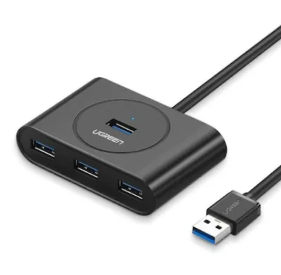 HUB extern Ugreen, "CR113" porturi USB: USB 3.0 x 4, conectare prin USB 3.0, lungime 0.5 m, negru, "20290" (timbru verde 0.8 lei) - 6957303822904