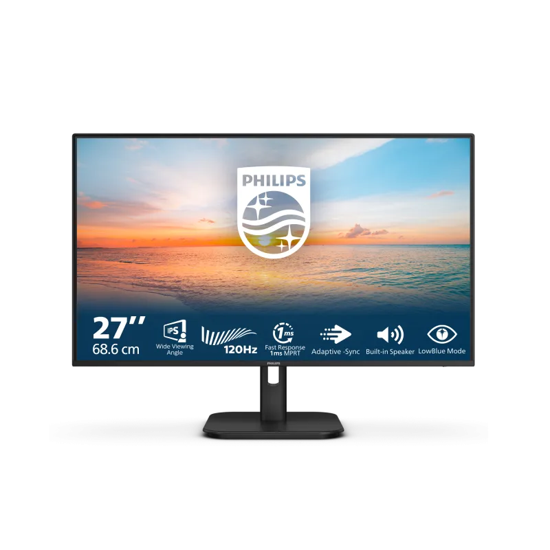 Monitor Consumer Philips 27E1N1200A/00, 27", 1920 x 1080 pixeli, Black, 3 ani Garantie