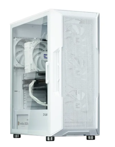 CARCASA Zalman "i3 Neo", middle tower, gaming, fara sursa, suporta 8xfan, 4xfan inclus, USB 3.1 gen1 x 2, USB 2.0x1, audio+mic, 7 sloturi expansiune, alb, "i3 NEO ARGB White" (timbru verde 0.32lei)