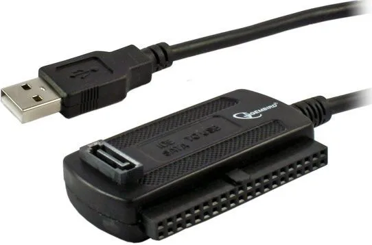 CABLU USB GEMBIRD adaptor, USB 2.0 (T) la IDE (M) ori S-ATA (M), 30cm, adaptor USB la unitati 2.5"/3.5", negru, "AUSI01" (timbru verde 0.08 lei)
