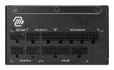 MSI MAG A1250GL PCIE5 EU 1250W Fully-Modular 80 Plus Gold Color Box Pallet packing7Y Warranty "MAG A1250GL" (timbru verde 2 lei)