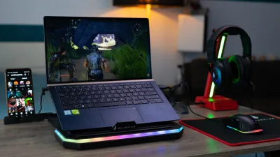 STAND Notebook Verbatim Portus X1 Foldable Laptop Stand with RGB "48842" (timbru verde 0.8 lei)