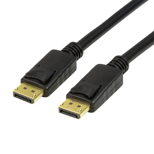CABLU video LOGILINK, DisplayPort (T) la DisplayPort (T), 2m, conectori auriti, rezolutie maxima 8K (7680 x 4320) la 60 Hz, negru, "CV0120" (timbru verde 0.8 lei)