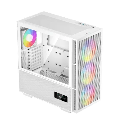 CARCASA DeepCool "CH560 DIGITAL WH", Middle Tower, ATX, fara sursa, sticla securizata,4 ventilatoare incluse,iluminare RGB, alb, USB 3.2 gen 1 x 1, USB Type-C x 1,Jack 3.5mm "R-CH560-WHAPE4D-G-1"
