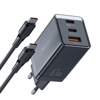 Cablu MCDODO GaN5 Mini Pro, USB C/ USB C, 2 m, Negru