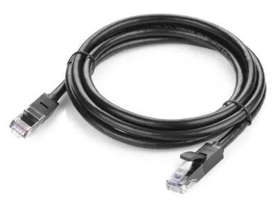 PATCH CORD UTP Ugreen Cat6, "NW102" fire din cupru, viteza maxima 1 Gbps, 8m, negru "20163" (timbru verde 0.18 lei) - 6957303821631