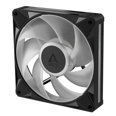 Ventilator Arctic "BioniX P14 A-RGB", 140mm, 450 - 3000 RPM, FDB, 76 cfm, 4-Pin PWM | 3-pin ARGB, negru, "ACFAN00339A" (timbru verde 0.18lei)