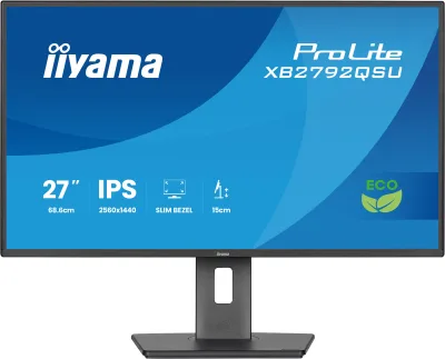 Iiyama ProLite XB2792QSU-B1 LED monitor 27" 1920x1080 Full HD (1080p) 120 Hz IPS 350 cd 1500, 3 ms HDMI DP speakers black "XB2792QSU-B1" (timbru verde 7 lei)