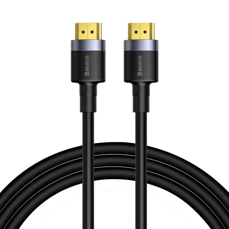 CABLU video Baseus Cafule, HDMI (T) la HDMI (T), rezolutie maxima 4K UHD (3840 x 2160) la 60 Hz, conectori auriti, 3m, negru "CADKLF-G01" (timbru verde 0.18 lei) - 6953156218208