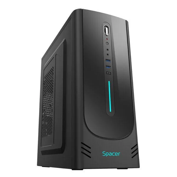 Carcasa SPACER SPCS-OC-CHRONOS, Mid Tower, Black