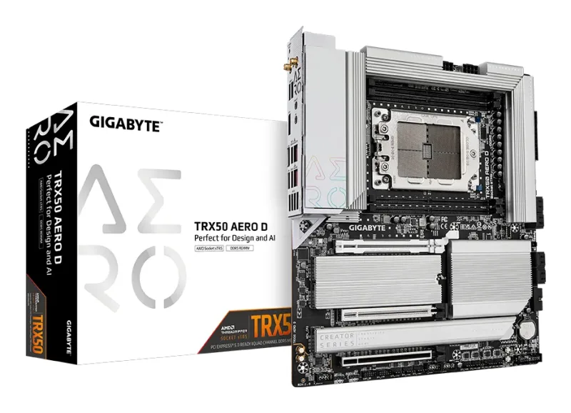 PLACI de BAZA Gigabyte TRX50 AERO D sTR5 4xDDR5, 3x PCIE x16, 4x M.2, 8x SATA 6gb/s, E-ATX "TRX50 AERO D"