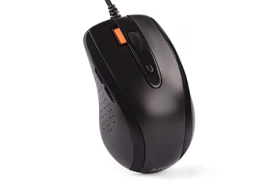 MOUSE A4tech, PC sau NB, cu fir, USB, optic, 1600 dpi, butoane/scroll 7/1, buton selectare viteza, negru, "N-70FX-BK" (timbru verde 0.18 lei)