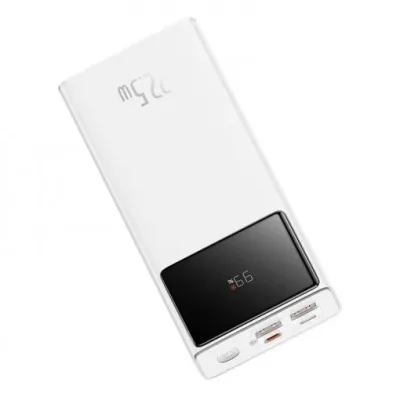 POWER BANK Baseus Star-Lord Digital Display, 30000mAh, 22.5W, 2 x USB; 1 x USB Type-C, digital display pt. status baterie, total 3A, alb, "PPXJ080102" (timbru verde 0.98 lei) - 6932172620721