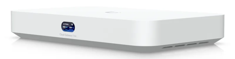Ubiquiti UniFi UCG-Fiber-EU Desktop 10G Cloud Gateway with integrated PoE switch, Includes full UniFi application, 5 Gbps routing with IDS/IPS, 10G SFP+ and (1) 10 GbE RJ45 WAN port, 10G SFP+ LAN port "UCG-FIBER-EU" (timbru verde 0.8 lei)