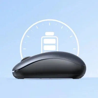 MOUSE Ugreen, "MU105" PC sau NB, wireless 2.4GHz, optic, 3/1 butoane/scroll, 2400 dpi, include baterie, albastru "90550" (timbru verde 0.18 lei) - 6957303895502