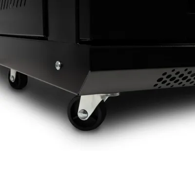 CABINET 19″ SPACER 12U 500x400mm, fixare pe perete, Flatpack (dezasamblat), Black, usa sticla cu blocare, panouri detasabile, otel 1mm, sarcina maxima 25Kg
