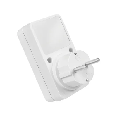 ADAPTOR LOGILINK, senzor lumina zi/noapte, indicator LED, Schuko x 1, IP20,  230 V/16 A, 50 Hz, max. 3600 W (max 1000 W pentru lampa halogen), alb "PA0263" (include TV 0.18lei)