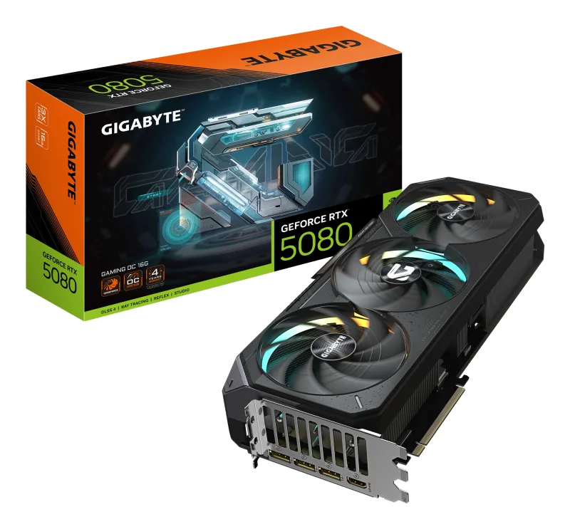 GIGABYTE GeForce RTX 5080 GAMING OC 16G, 256 bit, Negru  "N5080GAMING OC-16GD"