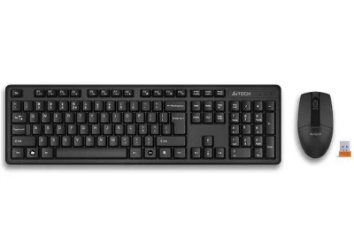 Kit Wireless tastatura si mouse A4TECH GK-3+G3-330N, taste numerice, negru