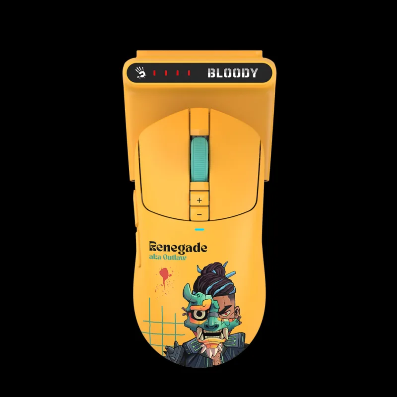 Mouse A4Tech, gaming, BLOODY WAVELINK FULL,SPEED DUAL MODE WIRELESS USB RENEGADE SUNSET, "R72UltraDuo RENEGADE SUNSET", (timbru verde 0.18 lei) 4711421 000826