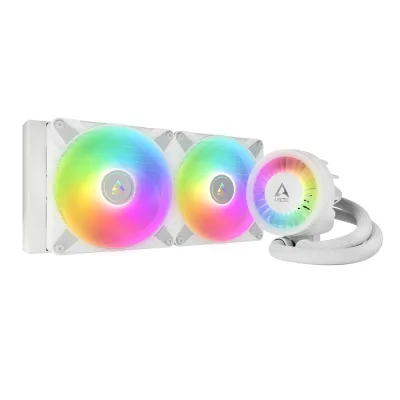 COOLER Arctic "Liquid Freezer III 280ARGB", racire lichid, skt. Intel LGA1700, AMD AM5/AM4,radiator aluminiu, pompa 2800rpm, fan 2x140mm,1900rpm,4-pin PWM,ARGB, alb "ACFRE00151A" (timbru verde 2 lei)