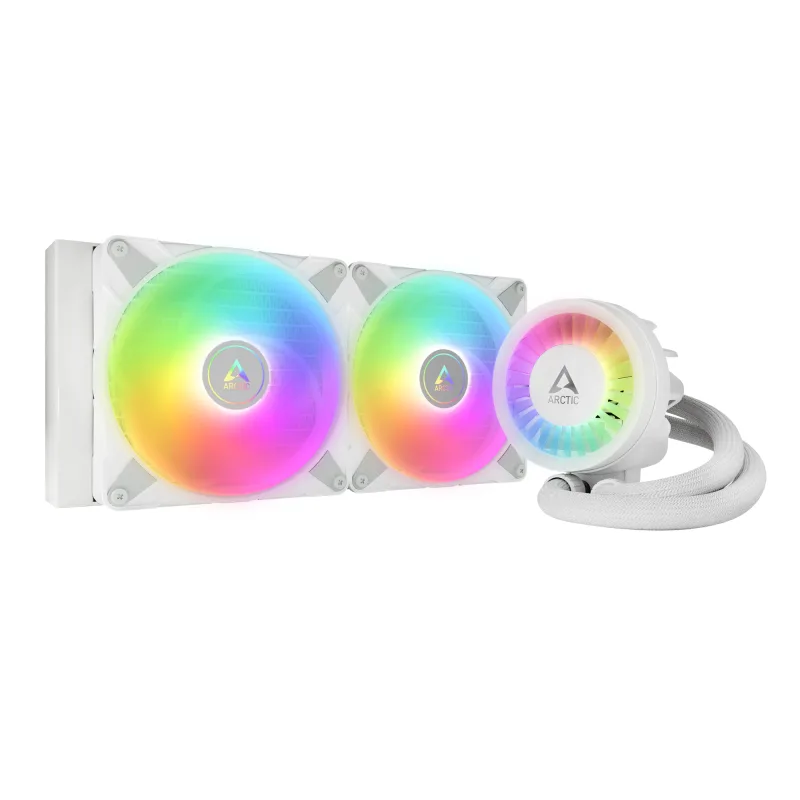 COOLER Arctic "Liquid Freezer III 280ARGB", racire lichid, skt. Intel LGA1700, AMD AM5/AM4,radiator aluminiu, pompa 2800rpm, fan 2x140mm,1900rpm,4-pin PWM,ARGB, alb "ACFRE00151A" (timbru verde 2 lei)