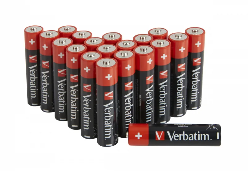 BATERIE VERBATIM  AAA (R3), 1.5V alcalina, 20 buc., "49876" (timbru verde 0.4 lei)