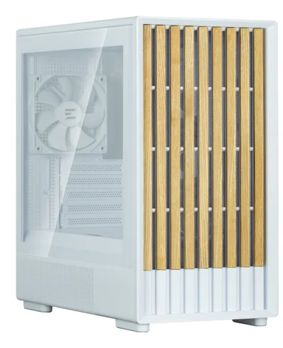 CARCASA Zalman "P10 NAMU", mini tower, gaming, fara sursa, suporta 7xfan, 3xfan inclus, PSU shroud, display 9.1inch, USB Type-C x 1, USB 3.1 gen1, audio+mic, 5 sloturi expansiune, alb, "P10 NAMU White" (timbru verde 0.24lei)