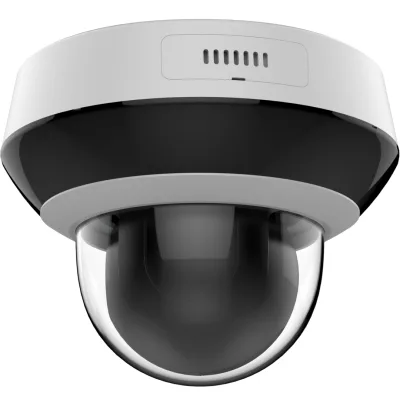 Camera de supraveghere IP Mini Dome PTZ 4X Outdoor 4MP Hikvision DS-2DE2A404IWG1-E/W, lentila varifocala: 2.8-12mm, iluminare min: Color: 0.005 Lux @ (F1.8, AGC ON),B/W: 0.001 Lux @ (F1.8, AGC ON),0 Lux with IR, microfon si difuzor incorporat, interfata