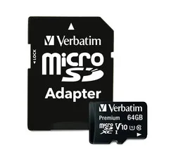 MEMORIE MICRO SDXC  VERBATIM 64GB C10 "44084" (timbru verde 0.03 lei)