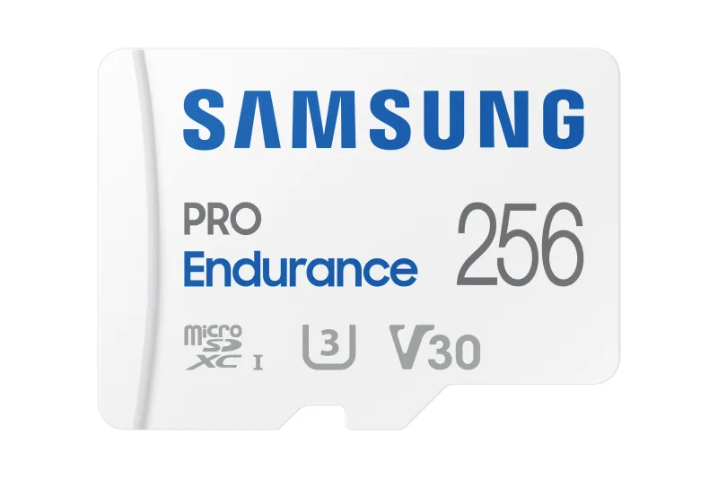 SAMSUNG PRO Endurance microSD Class10 256GB incl adapter R100/W30 up to 140160 hours, "MB-MJ256KA/EU" (timbru verde 0.03 lei)