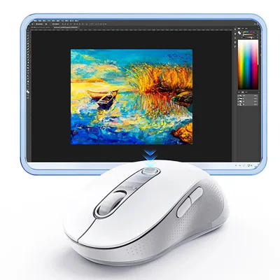 MOUSE Baseus F02 PC sau NB wireless, 2.4Ghz, optic, 800/ 1200/1600 dpi, click silentios, butoane/scroll 4/1, alb, "B0203302" (timbru verde 0.18 lei) - 6932172693404