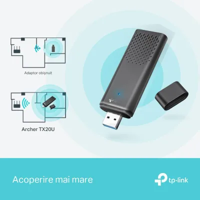 Adaptor wireless TP-LINK Archer AX1800, WIFI 6, Mesh, Dual Band