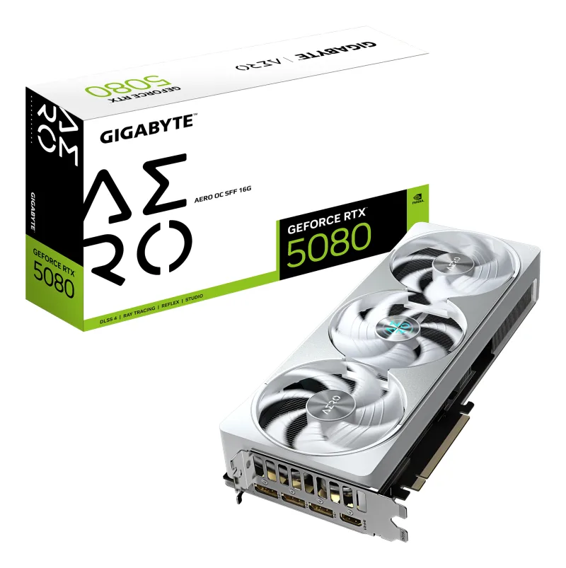 VGA PCIE16 RTX5080 16GB GDDR7/GV-N5080AERO OC-16GD GIGABYTE "GV-N5080AERO OC-16GD 1.0"
