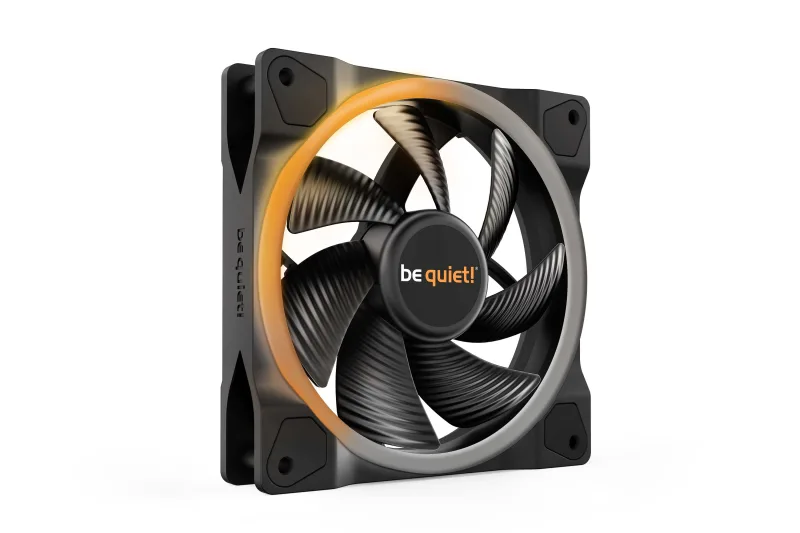 Ventilator be quiet! "LIGHT WINGS"120mm 1700 rpm, Rifle bearing, 4-pin PWM, ARGB LED, "BL072" (timbru verde 0.54 lei)