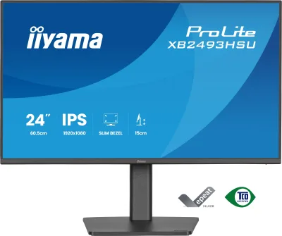 IIYAMA Monitor LED XB2493HSU-B1 23.8" IPS 1920x1080 120Hz, 16:9. 350cd, 1500:1, 1ms, HDMI, DP, USB HUB, Full Ergo, Pro "XB2493HSU-B1" (timbru verde 7 lei)