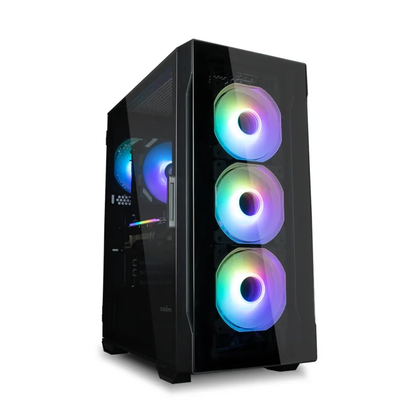 CARCASA Zalman "i3 Neo TG", middle tower, gaming, fara sursa, suporta 8xfan, 4xfan inclus, PSU shroud, USB 3.1 gen1 x 2, USB 2.0 x 1, audio+mic, 7 sloturi expansiune, negru, "i3 NEO TG Black" (timbru verde 0.32lei)