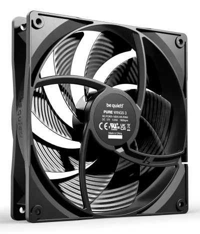 Ventilator be quiet! "PURE WINGS 3"140mm 1800 rpm, Rifle bearing, 4-pin PWM, , "BL109" (timbru verde 0.18 lei)