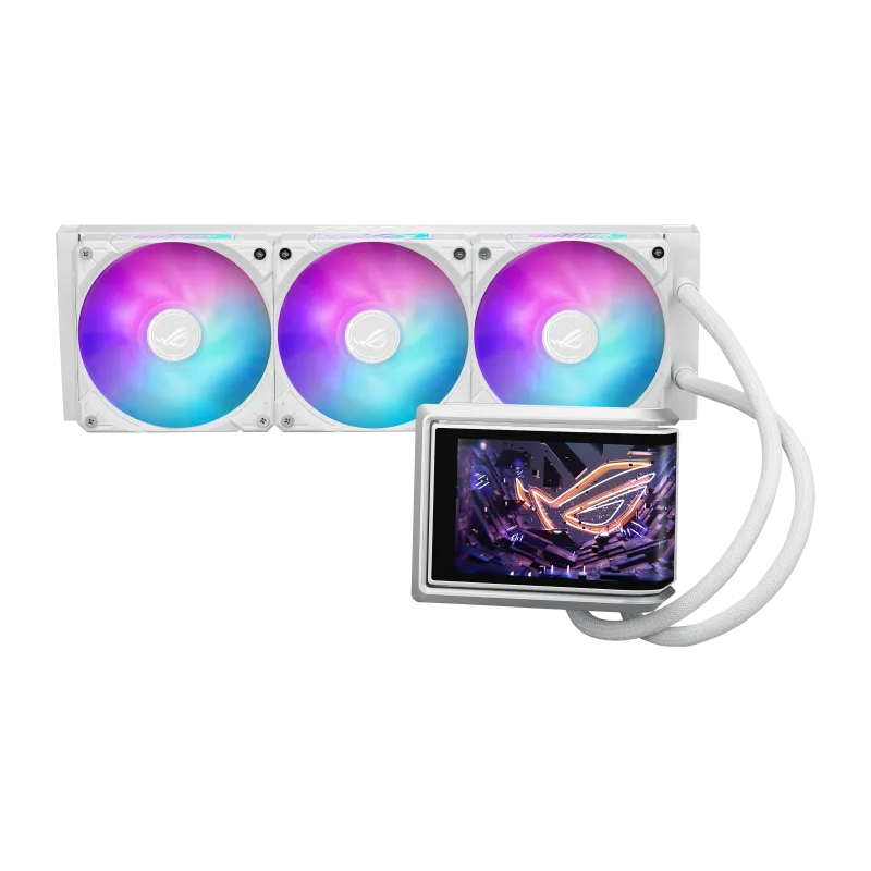 Cooler Procesor ASUS ROG RYUO IV 360 ARGB WHT, Lichid, 12 cm, 3 ventilatoare, aRGB