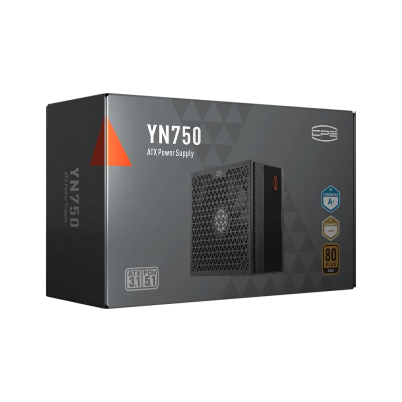 Sursa PCCooler "YN750", 750W, certificare 80 Plus Gold, modular, fan 135mm, negru, "P5-YN750-G1F" (timbru verde 2 lei)
