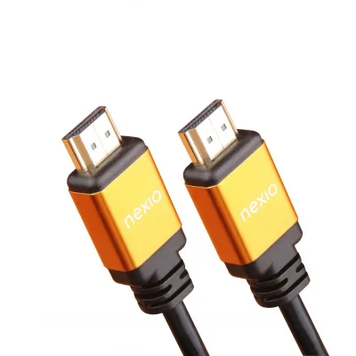 Cablu HDMI, V2.1, tata-tata, 8K@60hz, 1080P, Ultra High Speed Ethernet, carcasa metalica, contacte aurite, 1.5m, Negru, Nexio "NX-VN-HD50-1.5M" (timbru verde 0.08 lei)