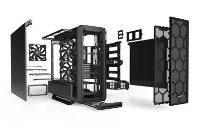 CARCASA be quiet! "SILENT BASE 802", Middle Tower,ATX, fara sursa, 3xfan,USB 3.2 gen 1 x 3,USB Type-C x 1, audiox2,PSU shroud, 7+2 sloturi expansiune, iluminare , negru "BG039" (timbru verde 0.32lei)