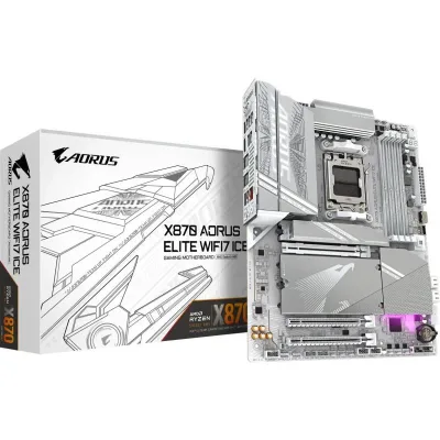 Placa de baza Gigabyte X870 AORUS ELITE WIFI7 ICE, Socket AM5, DDR5, ATX
