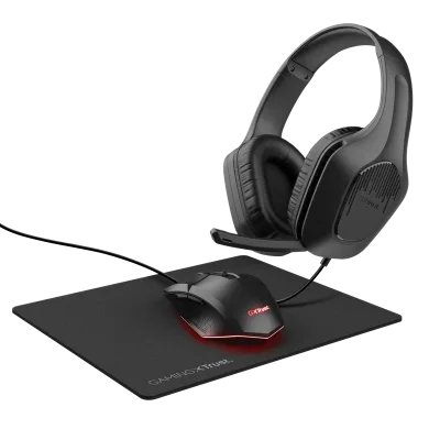 Kit Wired tastatura si mouse Trust GXT 790, negru