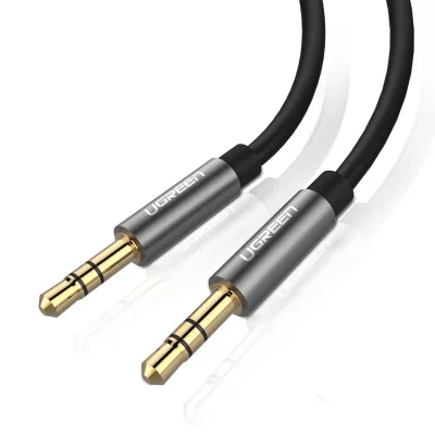 CABLU audio Ugreen, "AV119" stereo (3.5 mm jack T/T), conectori auriti, 3m, negru "10736" (timbru verde 0.18 lei) - 6957303817368